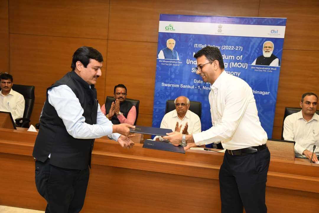 STTL signed an MoU under the new IT policy 2022-27 with Govt. of Gujarat
