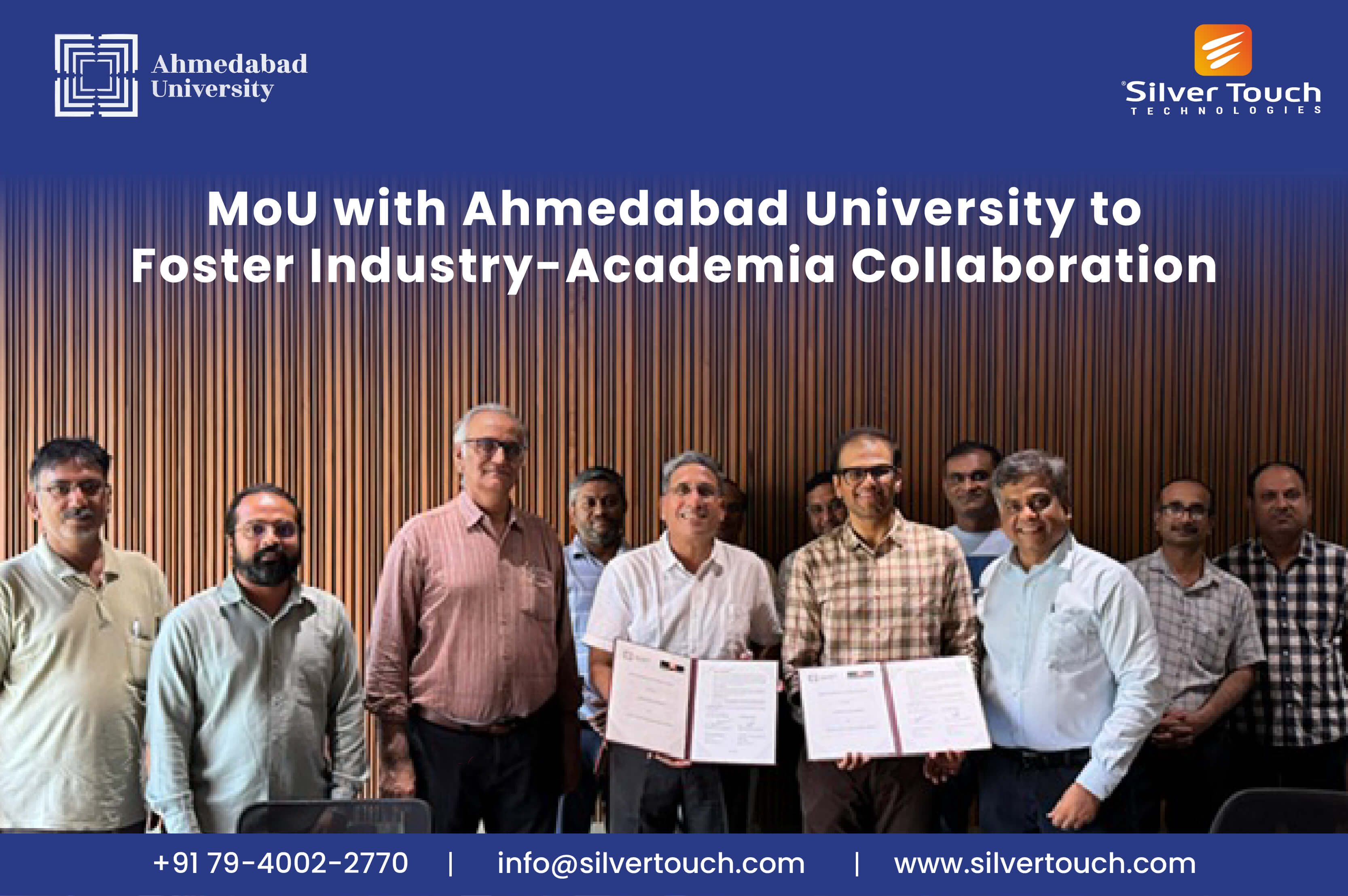 Silver Touch Technologies Ltd. Signs MoU with Ahmedabad University to Foster Industry-Academia Collaboration